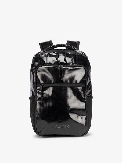 Front view of CALPAK Terra Hydration Backpack in obsidian; BPT2201-OBSIDIAN view 1