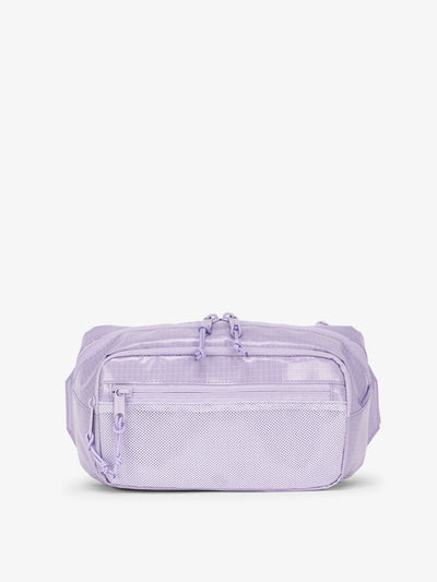 CALPAK Terra small sling bag with mesh front pocket in amethyst; BBT2301-AMETHYST view 1