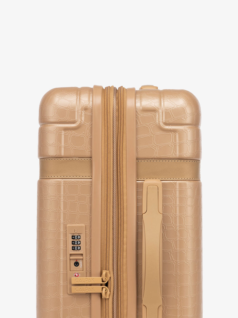 Trnk beige almond 2-piece luggage set with TSA approved locks