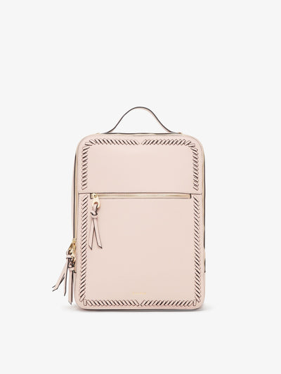 pink blush CALPAK Kaya laptop backpack for women; BP1702-SQ-BLUSH view 1