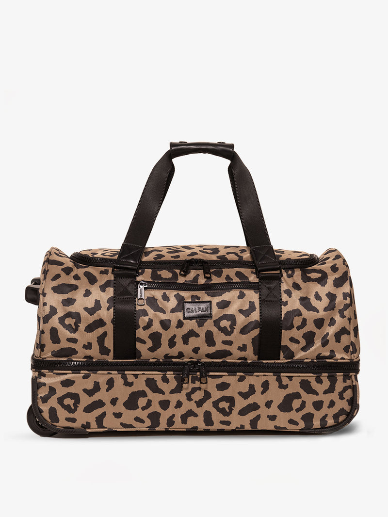 CALPAK Stevyn Rolling Duffel in cheetah