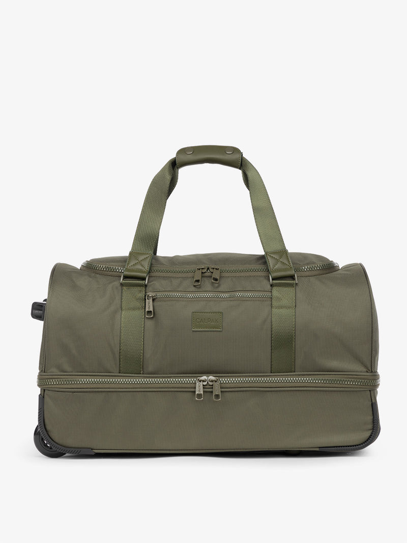 CALPAK Stevyn Rolling Duffel in moss