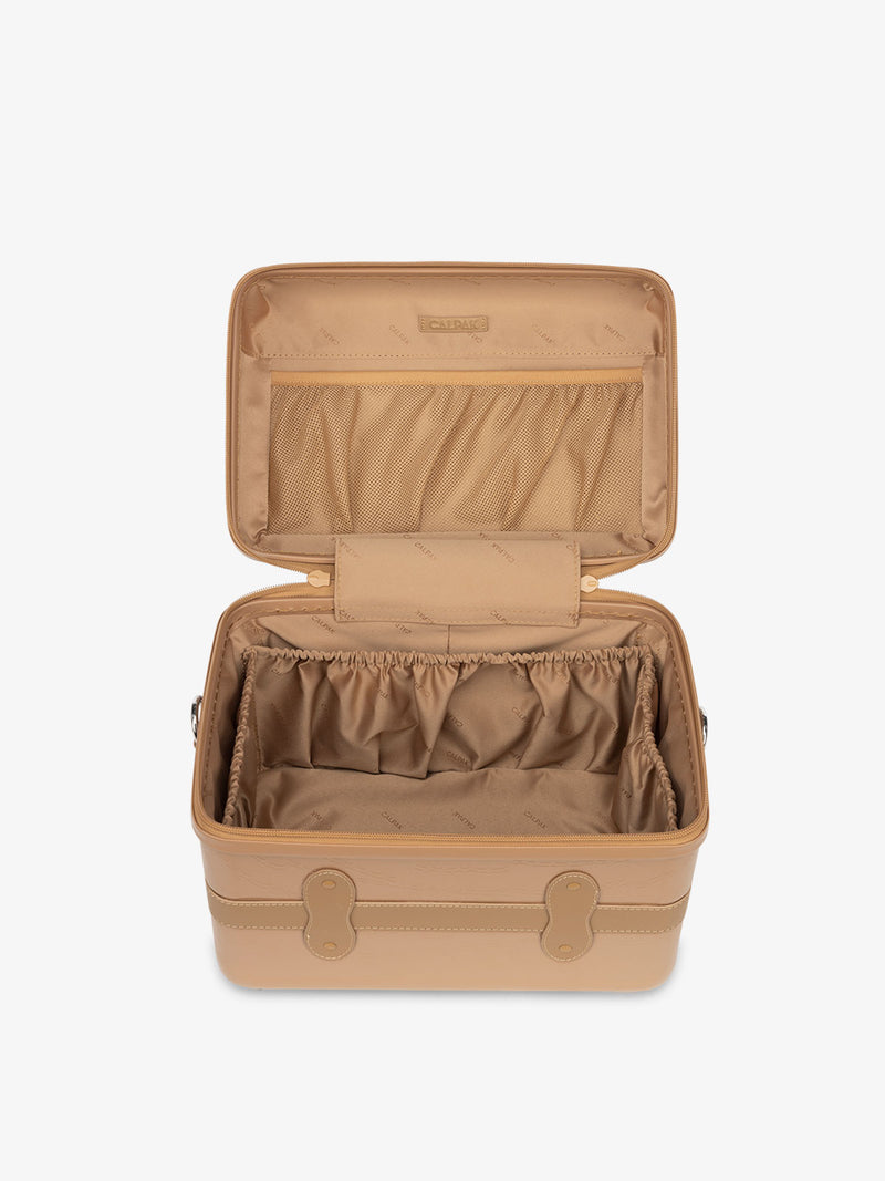 CALPAK TRNK beige almond travel vanity case for makeup